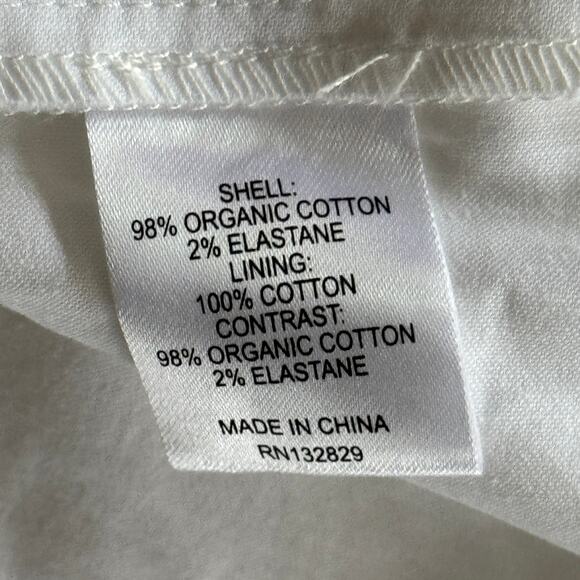 Helsa Stretch Cotton Sateen Bustier Mini Dress White Size Small NWT - Picture 8 of 9